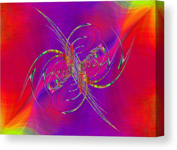 Abstract Canvas Print featuring the digital art Abstract Cubed 365 by Tim Allen