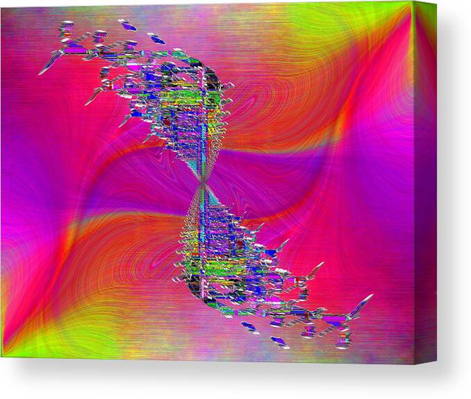 Abstract Canvas Print featuring the digital art Abstract Cubed 377 by Tim Allen
