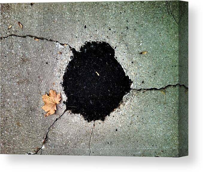 Abstract Canvas Print featuring the photograph Abstract Sidewalk by Christopher Brown