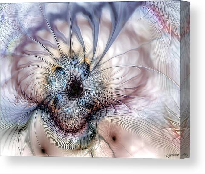 Abstract Canvas Print featuring the digital art Accepting Inspiration by Casey Kotas