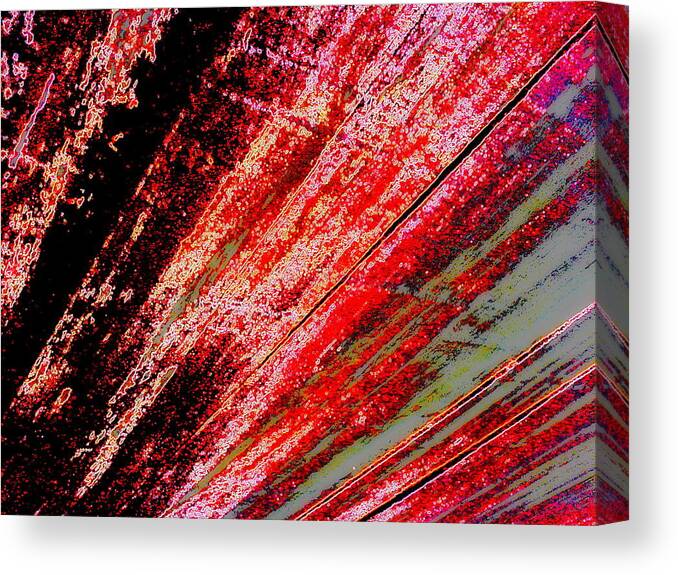 Red Canvas Print featuring the photograph Acid Trip Fence by Andy Rhodes