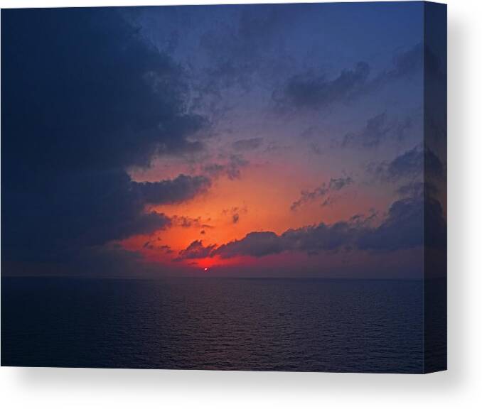 Aegean Canvas Print featuring the photograph Aegean Sunrise 1 by S Paul Sahm