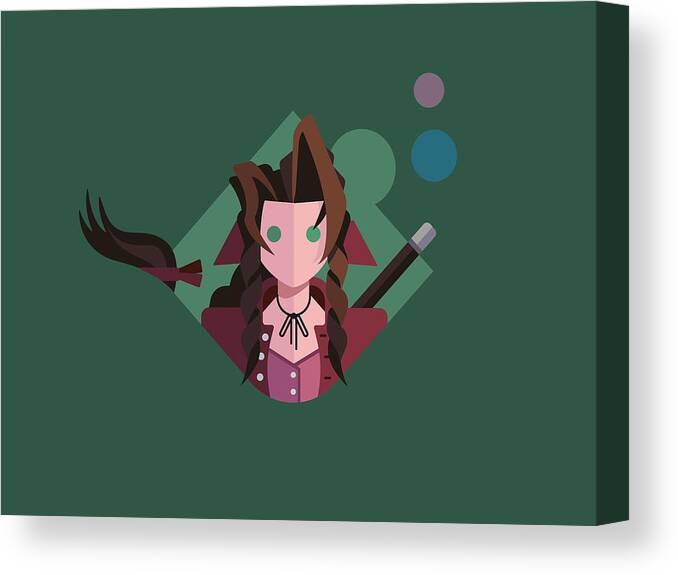 Ffvii Canvas Print featuring the digital art Aeris by Michael Myers