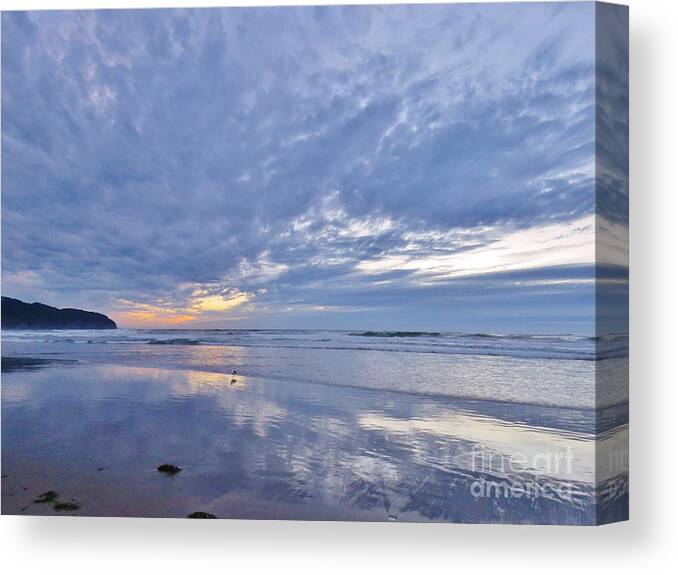 Sunset Canvas Print featuring the photograph Moonlight After Sunset by Michele Penner