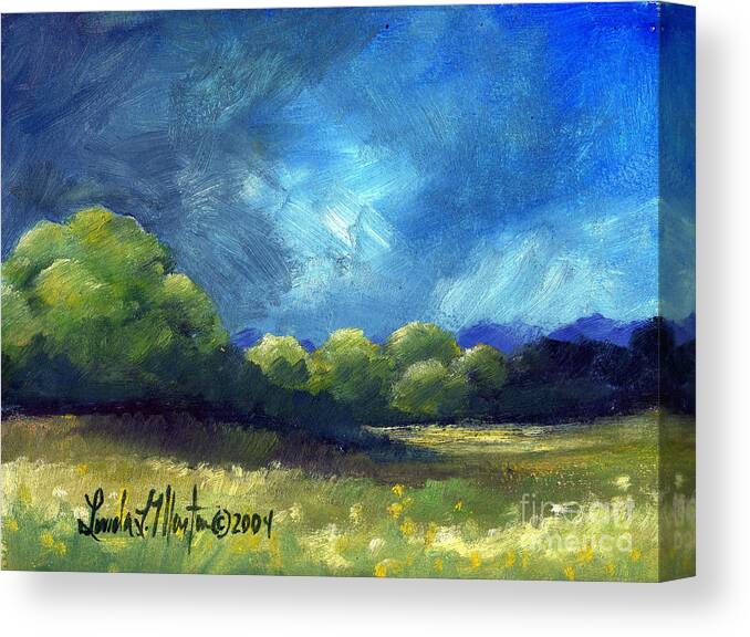 Oil Painting Canvas Print featuring the painting After The Storm by Linda L Martin