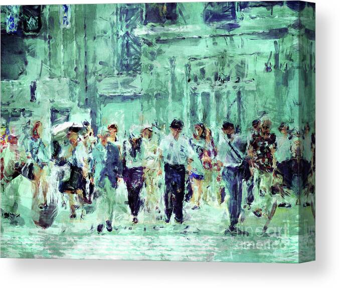 Digital Art Canvas Print featuring the digital art After Work by Phil Perkins