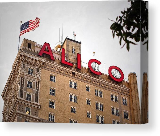 Alico Canvas Print featuring the photograph Alico Building Sign by Buck Buchanan