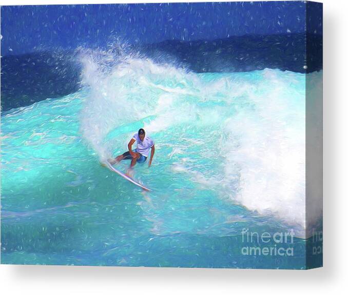 Surfing Canvas Print featuring the photograph All for Show by Scott Cameron
