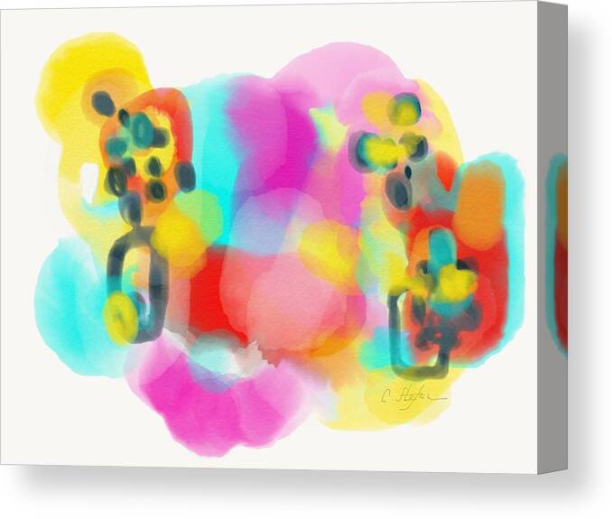 Painting Canvas Print featuring the painting Amalgam 3 by Cristina Stefan