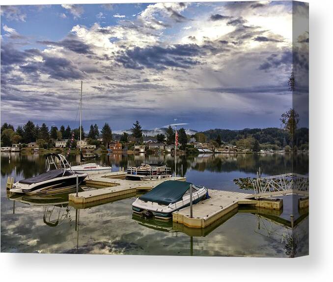 Devils Lake Canvas Print featuring the photograph Devils Lake Oregon #5 by J R Yates