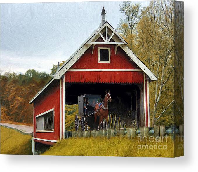 Amish Canvas Print featuring the photograph Amish Era by Tom Griffithe