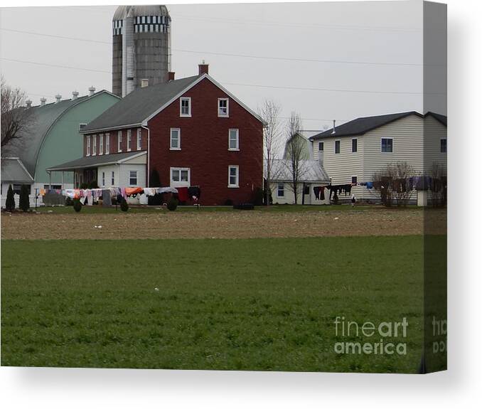 Amish Canvas Print featuring the photograph Amish Homestead 7 by Christine Clark