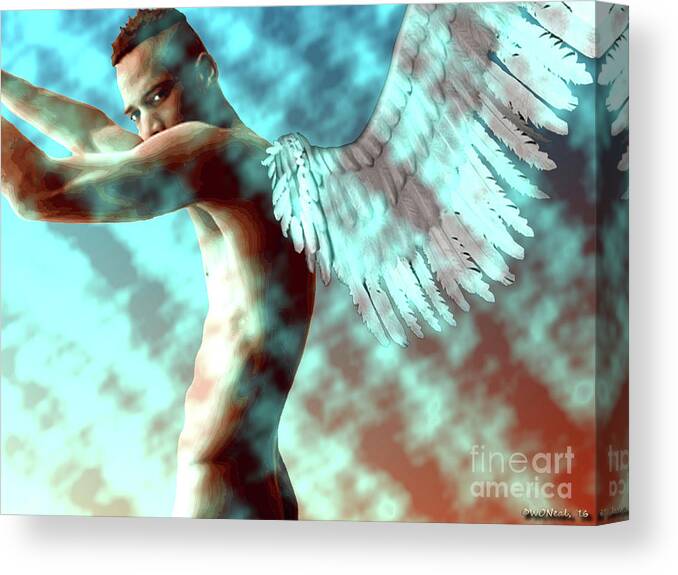 Figures Canvas Print featuring the digital art Angel Arial by Walter Neal