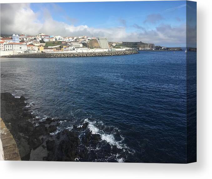 Kelly Hazel Canvas Print featuring the photograph Angra do Heroismo, Terceira, The Azores, Portugal by Kelly Hazel