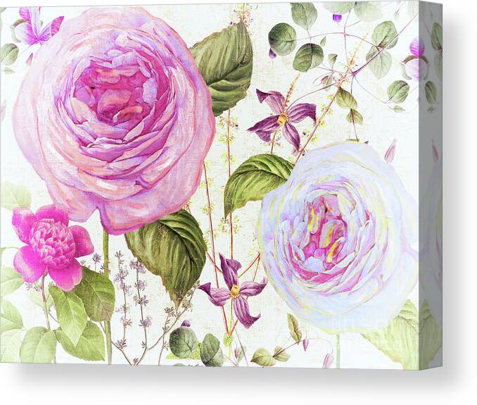 Roses Canvas Print featuring the painting Annabelle Lee III by Mindy Sommers