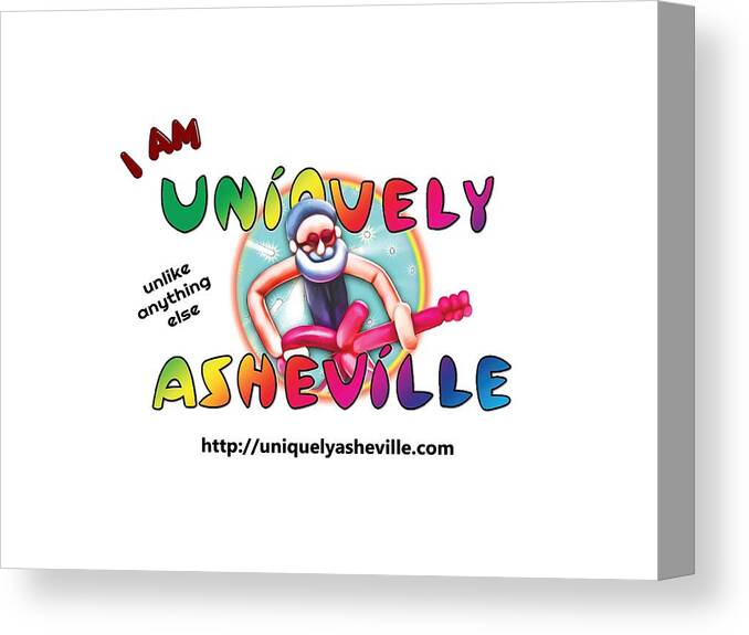 Uniquely Asheville Canvas Print featuring the digital art Are You Uniquely Asheville by John Haldane