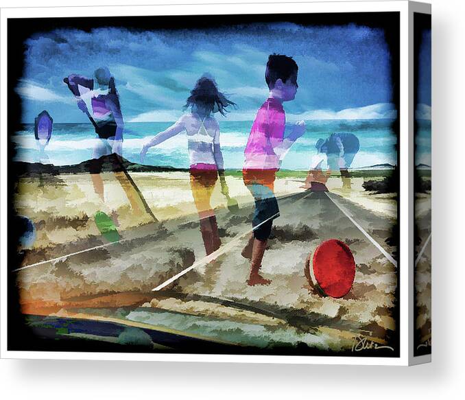 Beach Canvas Print featuring the photograph At Play by Peggy Dietz