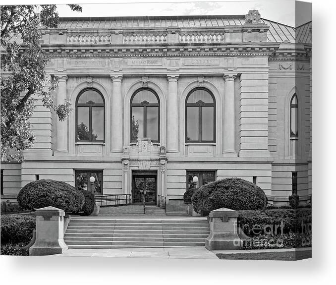 Augustana College Canvas Print featuring the photograph Augustana College Denkmann Memorial Hall by University Icons
