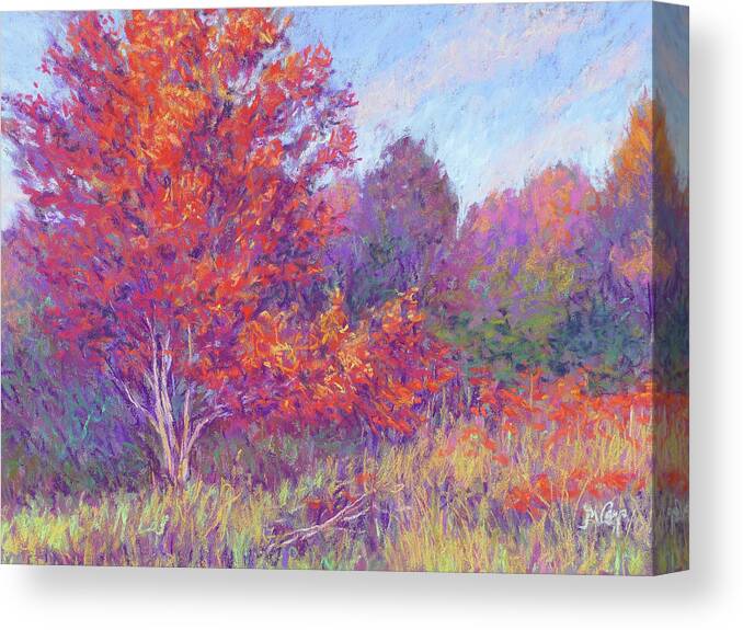 Nature Canvas Print featuring the painting Autumn Blaze by Michael Camp