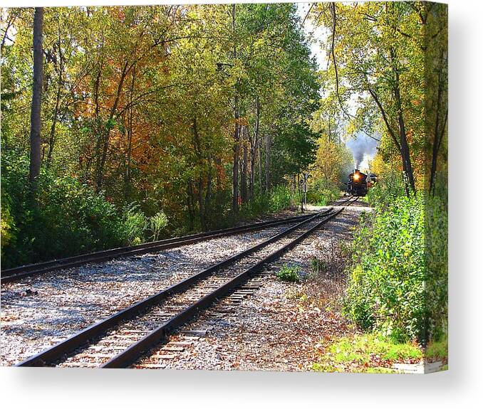 Hovind Canvas Print featuring the photograph Autumn Train by Scott Hovind