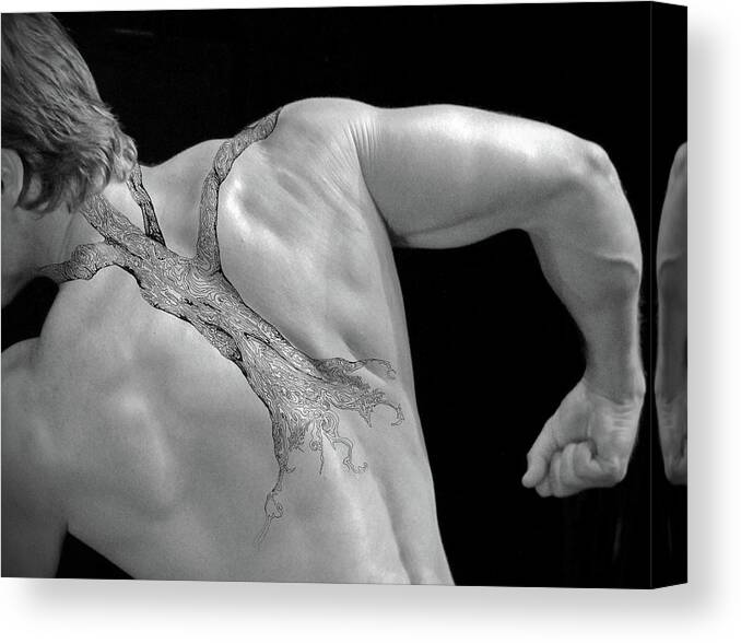 Body Photographs Canvas Print featuring the photograph Back Bone by Brian Kirchner