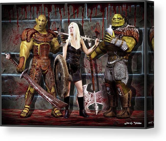 Fantasy Canvas Print featuring the photograph Bad Company by Jon Volden