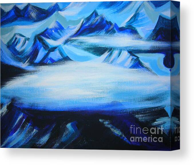 Landscape Canvas Print featuring the painting Baffin Island by Anna Duyunova