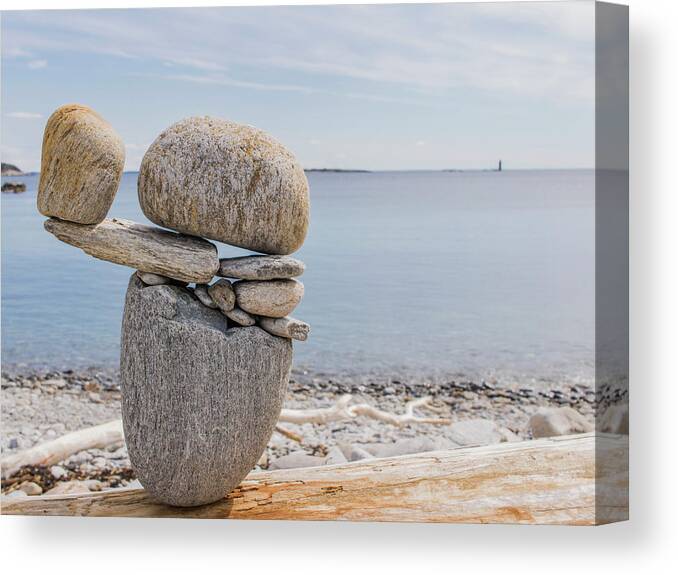 Rocks Canvas Print featuring the photograph Balanced by Holly Ross