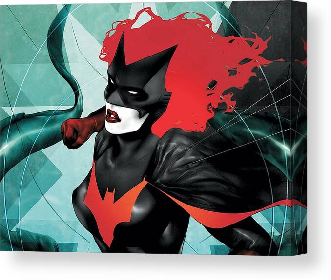 Batwoman Canvas Print featuring the digital art Batwoman by Maye Loeser