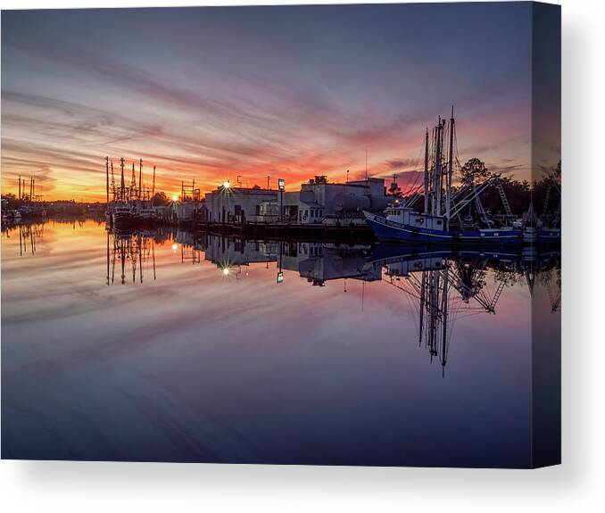 Sunset Canvas Print featuring the photograph Beautiful Bayou Sunset by Brad Boland