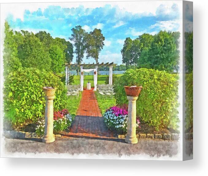 Chuppah Canvas Print featuring the digital art Before the Ceremony Begins by Digital Photographic Arts