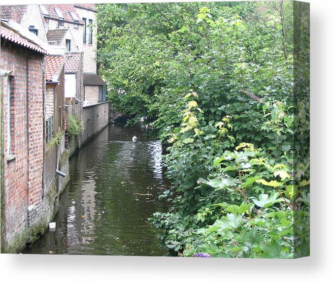 Belgium Canvas Print featuring the photograph Belgium Bruges 03 by Yvonne Ayoub