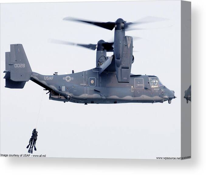 Bell Boeing V-22 Osprey Canvas Print featuring the photograph Bell Boeing V-22 Osprey by Mariel Mcmeeking