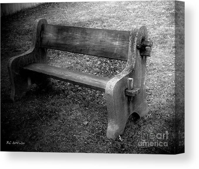 Barn Canvas Print featuring the photograph Bench by the Barn by RC DeWinter