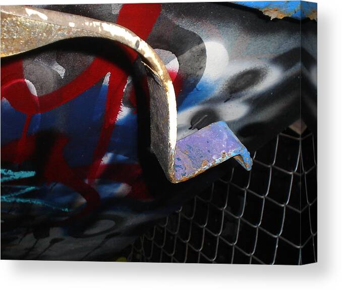 Urban Art Canvas Print featuring the photograph Bent by Chandelle Hazen