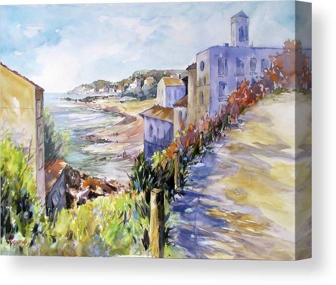 Europe Scene Canvas Print featuring the painting Beyond The Point by Rae Andrews