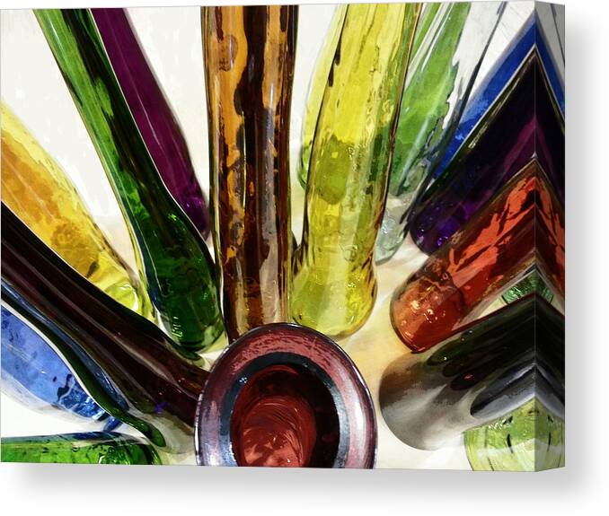 Glass Canvas Print featuring the photograph Bloom in Glass by James Stoshak