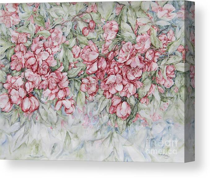 Blossoms Canvas Print featuring the painting Blossoms by Kim Tran