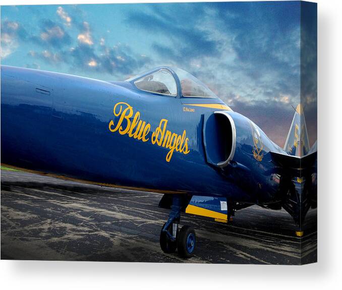 Blue Angels Canvas Print featuring the photograph Blue Angels Grumman F11 by Rod Seel