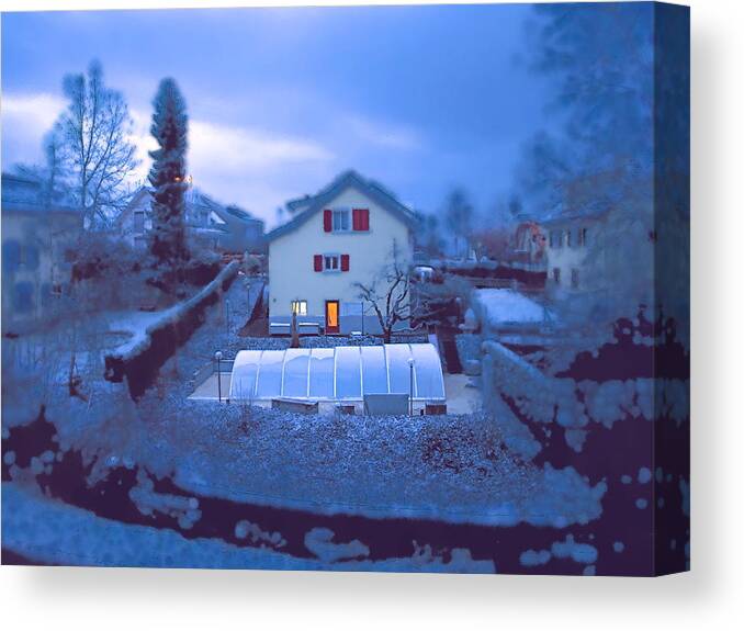 Landscape Canvas Print featuring the photograph Blue Morn by Chuck Shafer