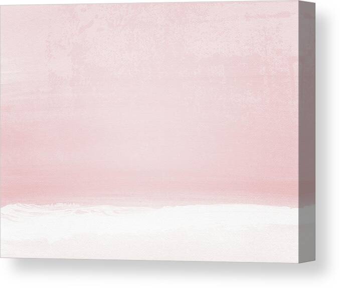 Pink Canvas Print featuring the painting Blush Sunset- Art by Linda Woods by Linda Woods