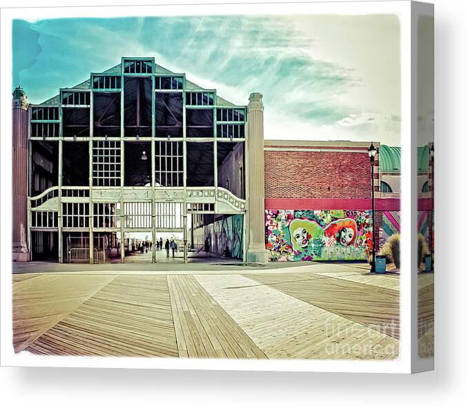 Asbury Park Canvas Print featuring the photograph Boardwalk Casino - Asbury Park by Colleen Kammerer