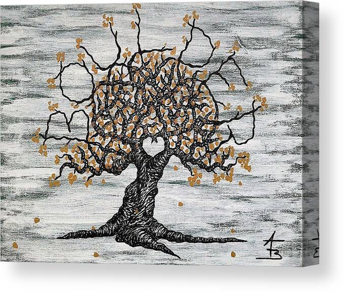 Boulder Canvas Print featuring the drawing Boulder Love Tree by Aaron Bombalicki
