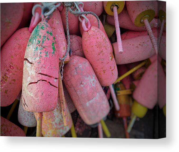 Buoys Canvas Print featuring the photograph Bright bunch by Olivier Calas