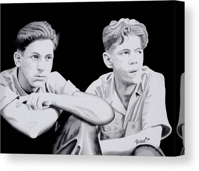 Brothers Canvas Print featuring the painting Brothers by Ferrel Cordle