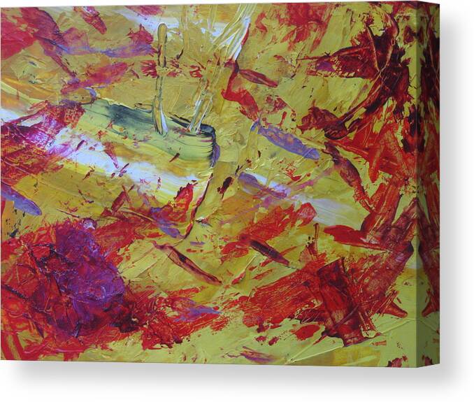  Canvas Print featuring the painting Brush Stroke Boot Camp seven by AJ Brown