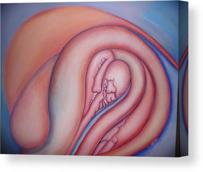 Sensual Canvas Print featuring the painting Bulbous by Lynn Buettner