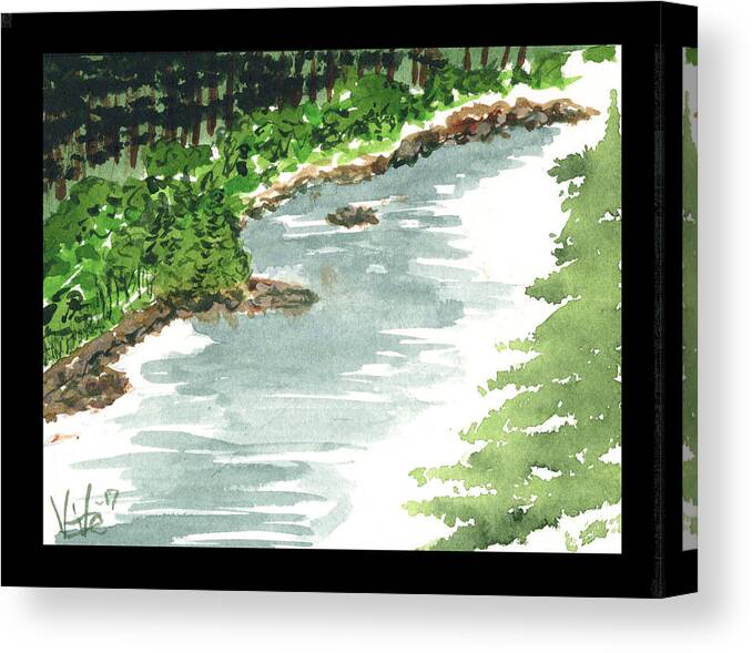 Trout Canvas Print featuring the painting Bullriver Run by Victor Vosen