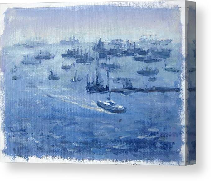 Ports Canvas Print featuring the painting Callao Peru by Ingrid Dohm