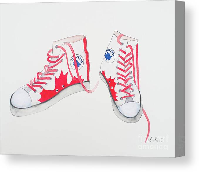 Canada Canvas Print featuring the painting Canada Converse by Laurel Best